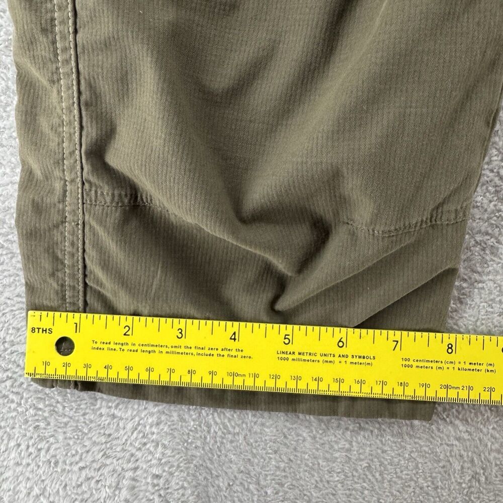 Y2K Kuhl Crop Pants Women 2 Green Pockets Drawstring Low Rise Embroidered - Picture 10 of 16